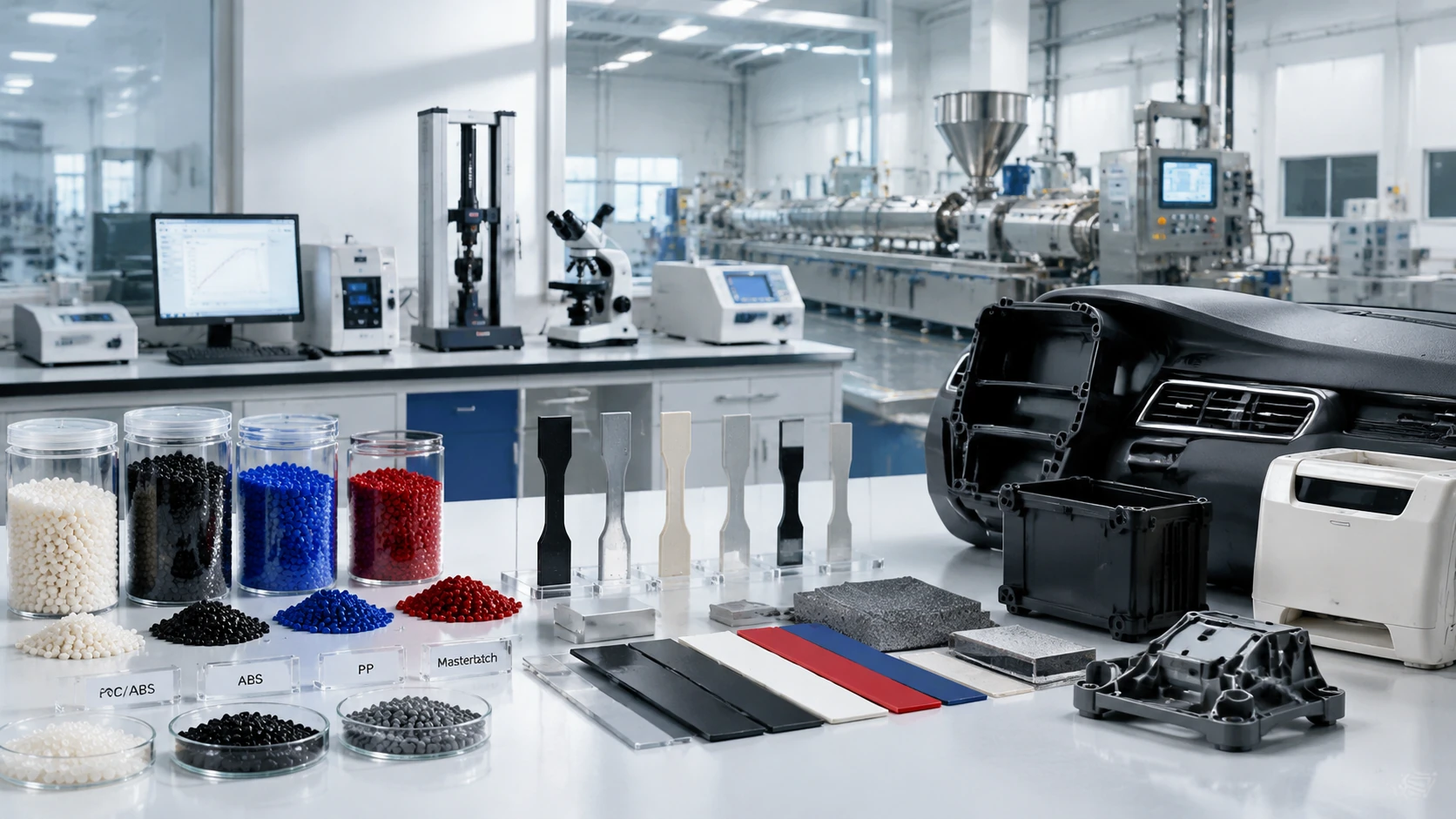 Engineering plastic material solutions including polymer materials, testing capabilities and industrial applications